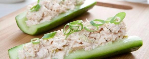 Cucumber boats salad