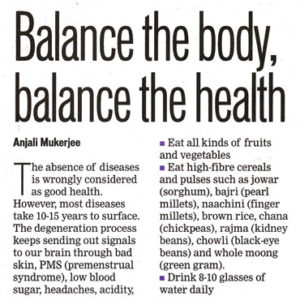 Balance the body, balance the health