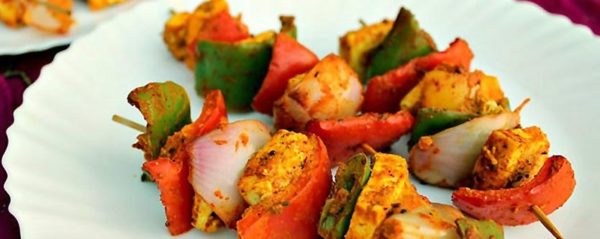 mushroom and paneer tikka