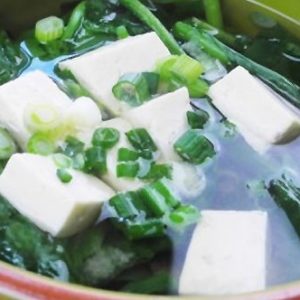 Spinach with Tofu Soup