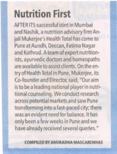 Health Total forays in Pune