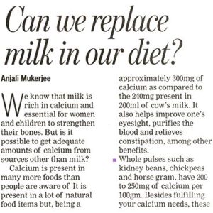 Can We Replace Milk in Our Diet?