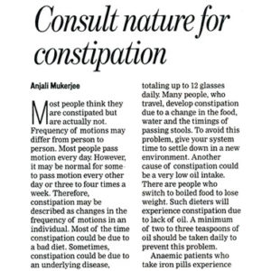 Consult nature for constipation