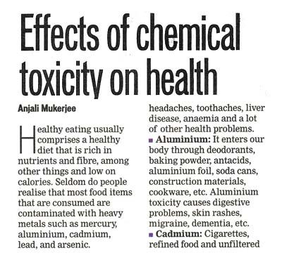 Effects of chemical toxicity on health