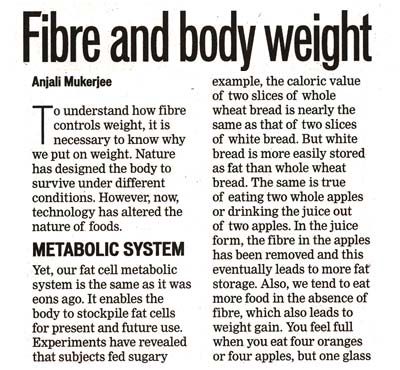 Fibre and body weight