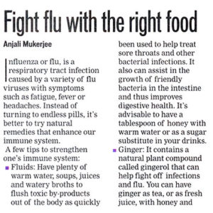 Fight flu with the right food