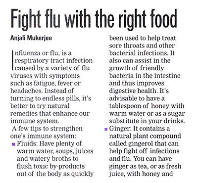 Fight flu with the right food