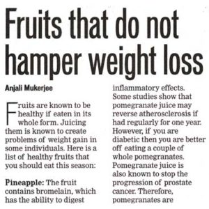 Fruits that do not hamper weight loss