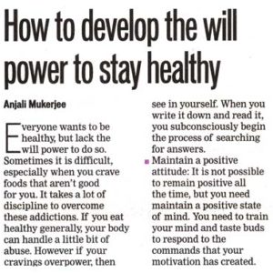 How to develop the will power to stay healthy