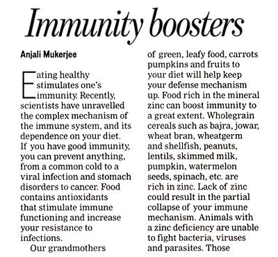 Immunity boosters