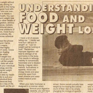 Understanding Food and Weight Loss