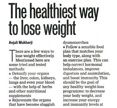 The healthiest way to lose weight