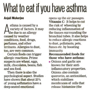 What to eat if you have asthma