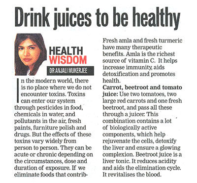 Drink juices to be healthy