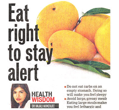 Eat right to stay alert