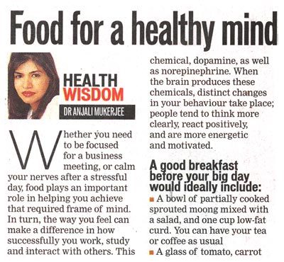 Food for a healthy mind