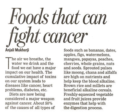 Foods that can fight cancer