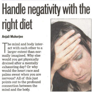 Handle negativity with the right diet