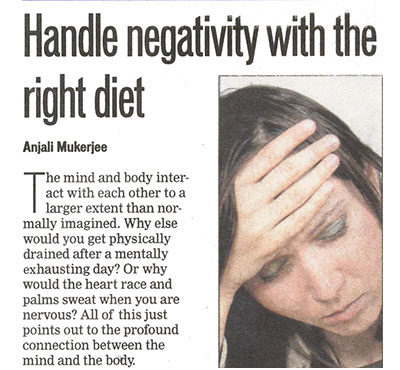 Handle negativity with the right diet