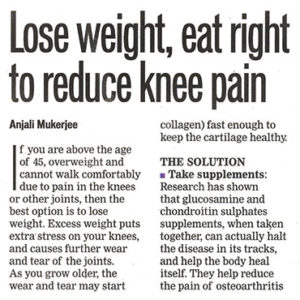 Lose weight, eat right to reduce knee pain