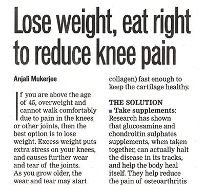 Lose weight, eat right to reduce knee pain