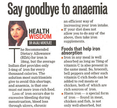 Say goodbye to anaemia