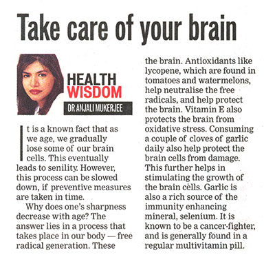 Take care of your brain