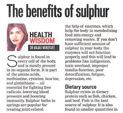 The benefits of sulphur