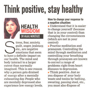 Think positive, stay healthy