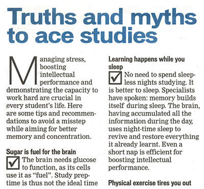 Truths and myths to ace studies