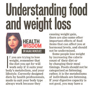 Understanding food and weight loss