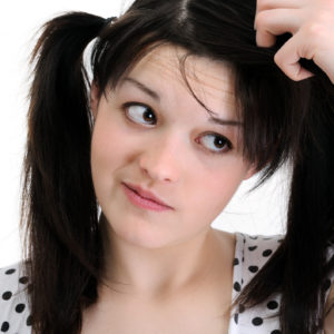 People affected by dandruff