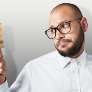 People affected by male pattern baldness