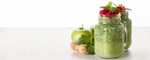 Fruit and basil smoothie