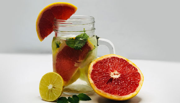 Grapefruit Mint Infused Waters for Weight Loss