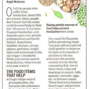 Dietary Habits To Prevent Headaches.