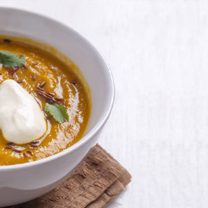 Fibre-rich Carrot Lentil Soup