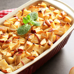 Crunchy, Low-calorie Apple Custard