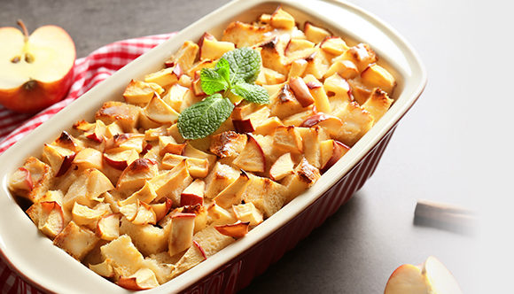 Crunchy, Low-calorie Apple Custard