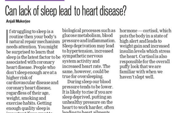 Can lack of sleep lead to heart disease ?